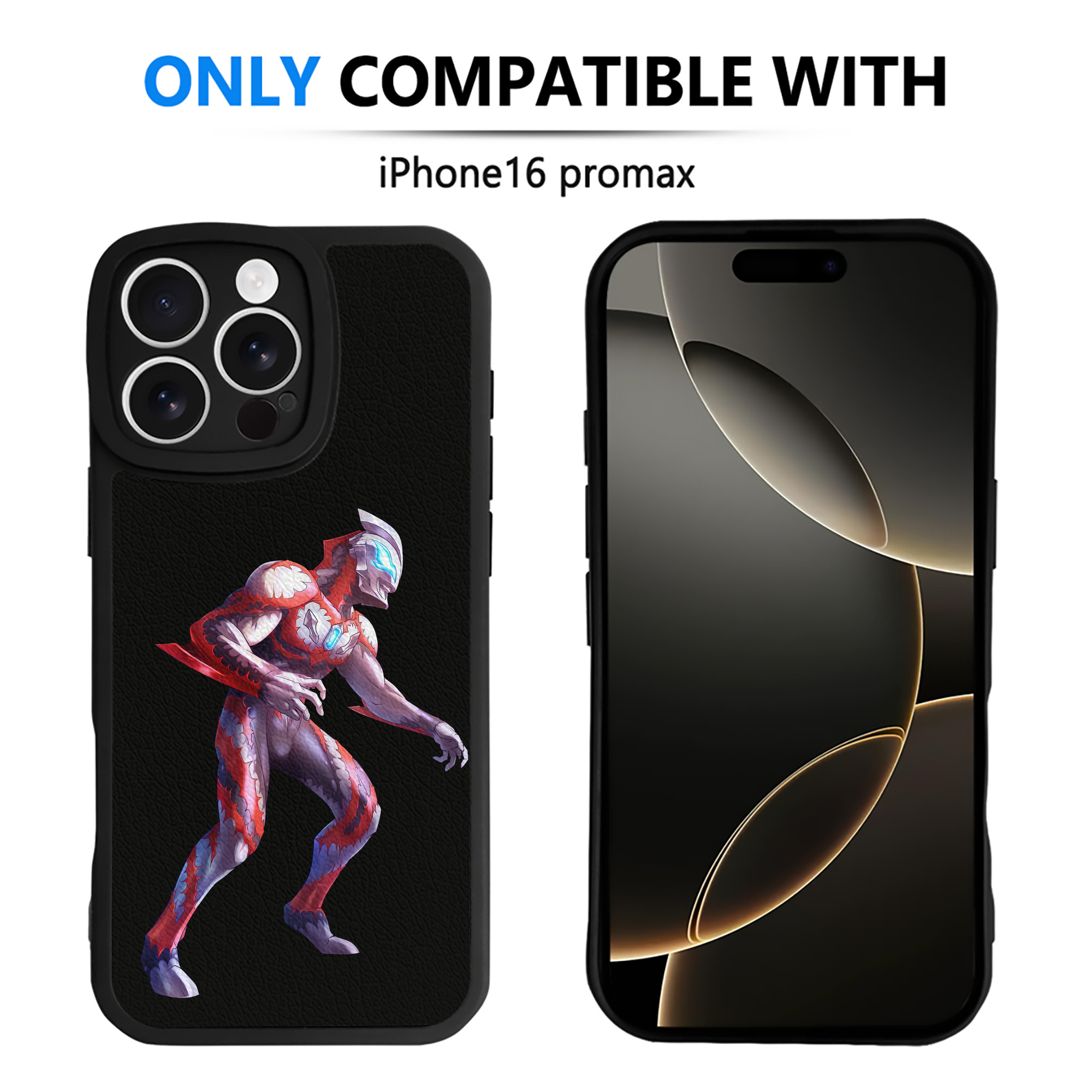 （画像用） ウルトラマン Ultraman 【iPhone 16シリーズ対応】シリコンスマホケース（レザー調） 材質：シリコン